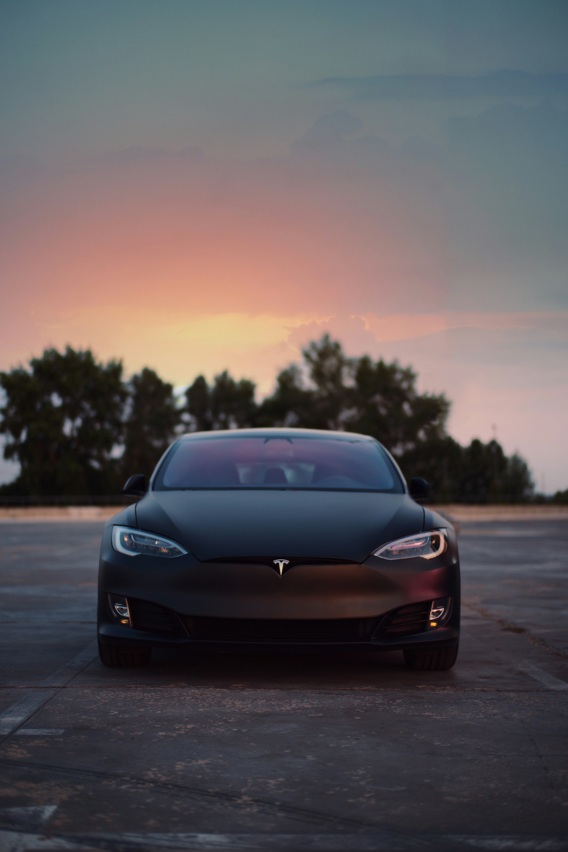 Tesla at night